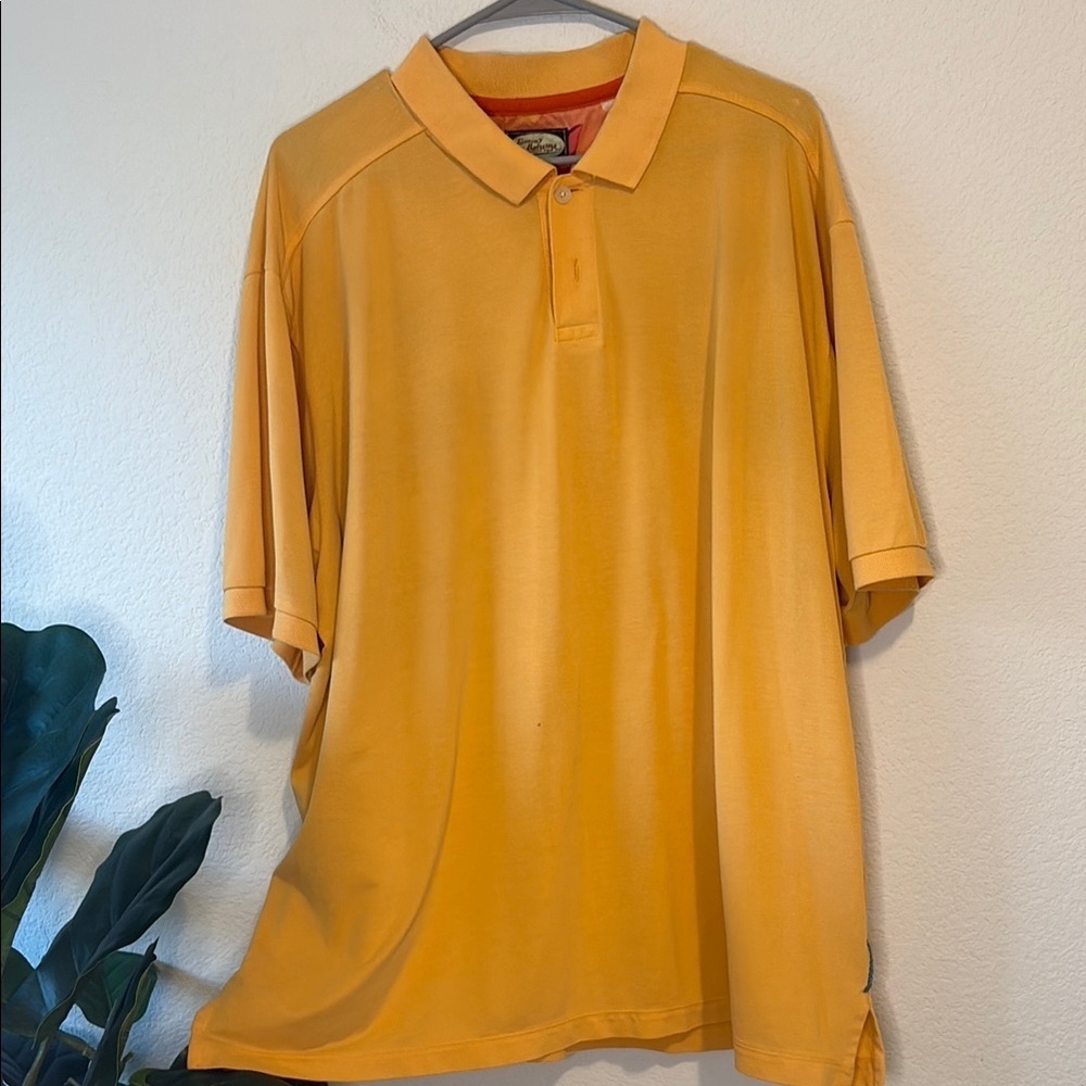 Tommy Bahama Yellow Orange Polo Shirt XXL